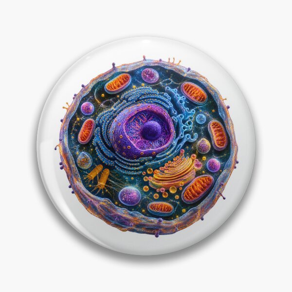 Aperçu de l'œuvre Univers Cellulaire Microscopique – Illustration Détaillée de Biologie créée et vendue par builtforyou.