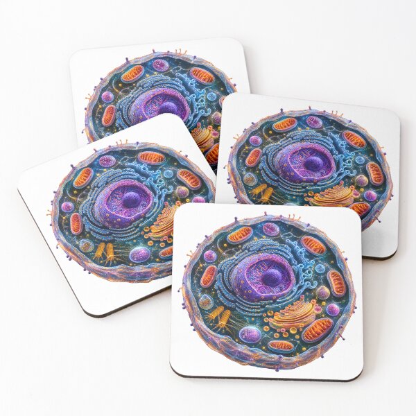 Item preview, Microscopic Cell Universe – Detailed Biological Cell Illustration designed and sold by builtforyou.