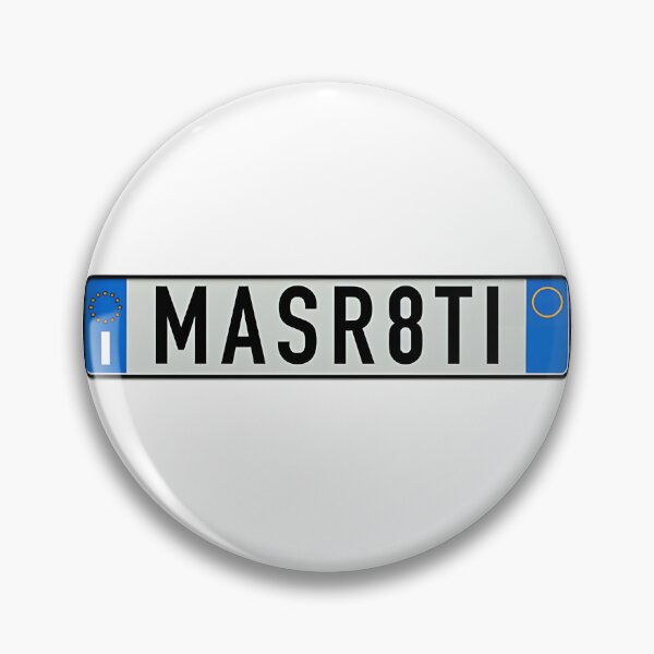Artikelvorschau, MASR TI – Europäisches Kennzeichen im italienischen Stil, inspiriert vom Maserati-Design entworfen und verkauft von arzmadani.