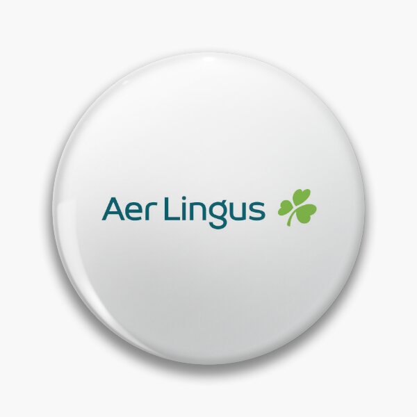 Item preview, Aer Lingus Irish Airline Logo with Teal Typography and Green Shamrock Symbol designed and sold by Laura  W Hoover.