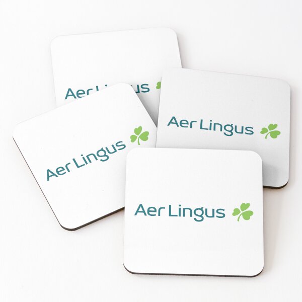 Item preview, Aer Lingus Irish Airline Logo with Teal Typography and Green Shamrock Symbol designed and sold by Laura  W Hoover.