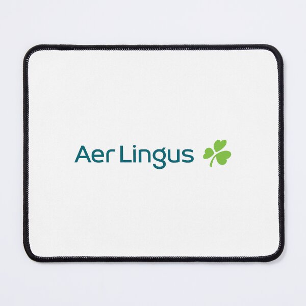 Item preview, Aer Lingus Irish Airline Logo with Teal Typography and Green Shamrock Symbol designed and sold by Laura  W Hoover.