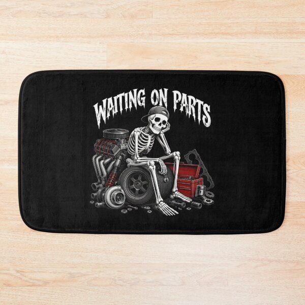 Item preview, funny mechanic skeleton waiting on parts coffee car repair designed and sold by Cocuninecrew.