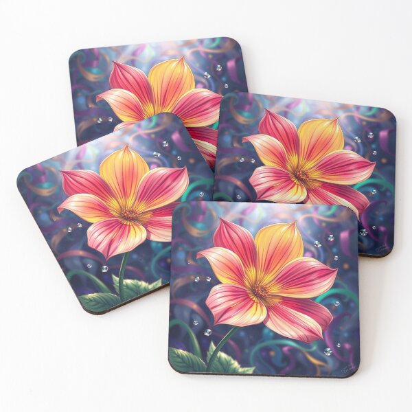 Item preview, Golden Sunset Blossom - Vibrant Glowing Flower Art designed and sold by Marip1974.