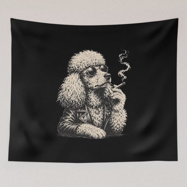 Item preview, Funny Poodle Smoking Cigarette Grunge Dog Meme Vintage designed and sold by Cocuninecrew.