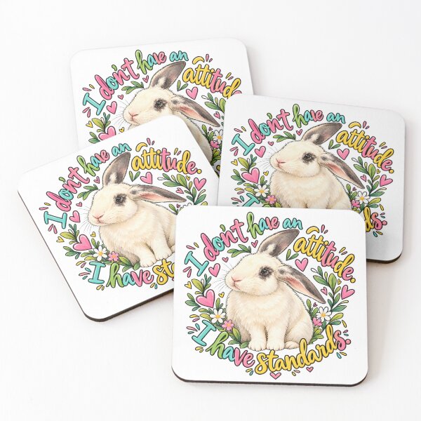 Item preview, No attitude… designed and sold by RabbitRescue.