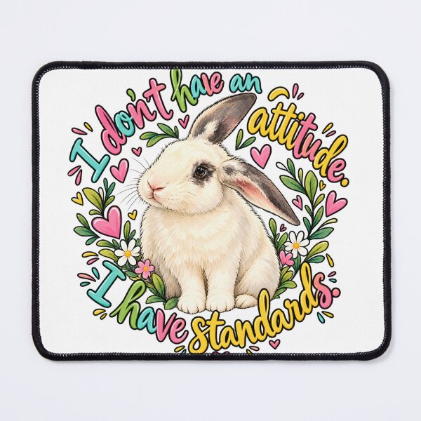 Item preview, No attitude… designed and sold by RabbitRescue.