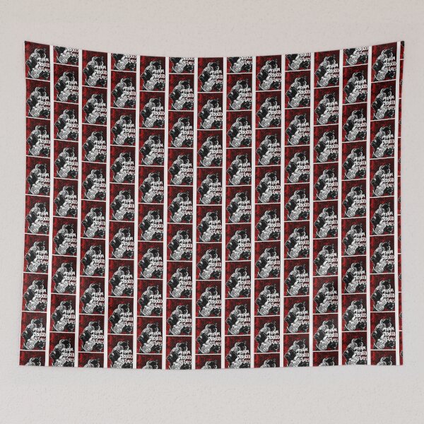 Item preview, Them Crooked Vultures Inspired Guitar Playing Design on Red Background designed and sold by artisticLoki.