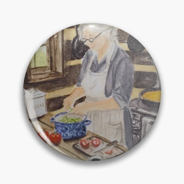 Artikelvorschau, Oma in der Küche entworfen und verkauft von Janie Farist Watercolor.