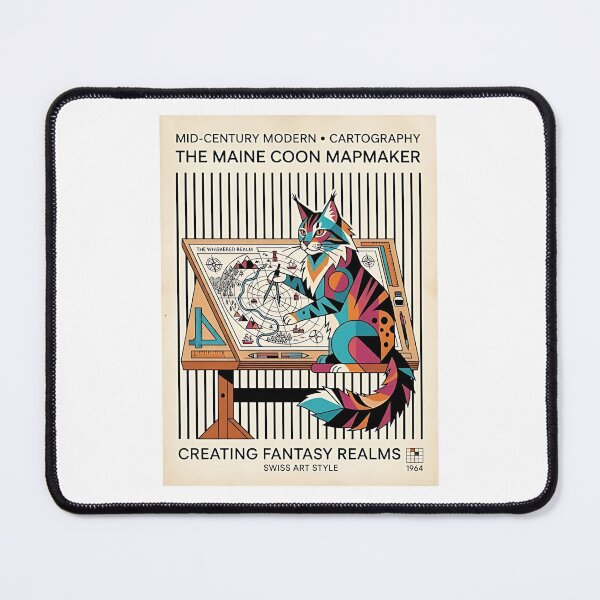 Item preview, Maine Coon Cartographer designed and sold by PictoVibe.
