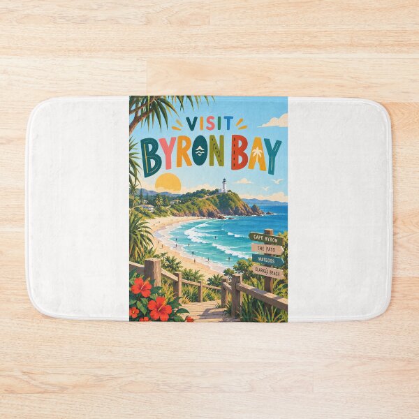 Item preview, Visit Byron Bay with Cape Byron Lighthouse, Beaches and Australian Surf Coast designed and sold by Places On Earth.