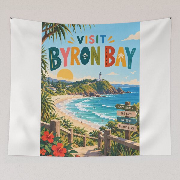 Item preview, Visit Byron Bay with Cape Byron Lighthouse, Beaches and Australian Surf Coast designed and sold by Places On Earth.