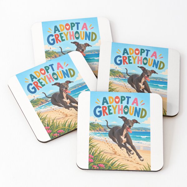 Item preview, Adopt a Greyhound Retired Racer Running Free by the Sea designed and sold by Places On Earth.