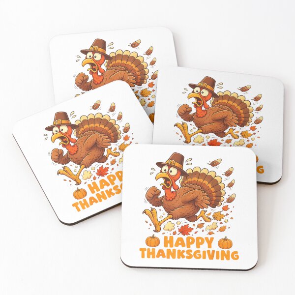 Item preview, Happy Thanksgiving Funny Turkey Running Autumn Pumpkin T-Shirt designed and sold by VibeCrafteria.