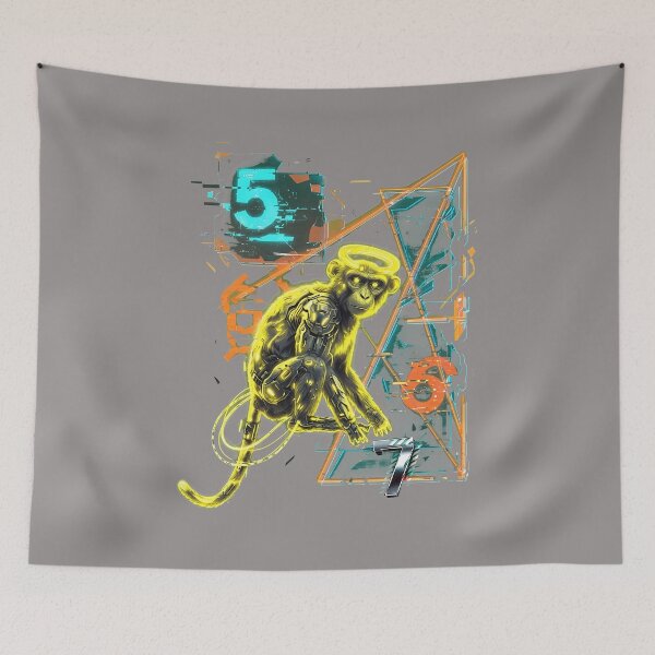 Item preview, Geometric Monkey Halo Figure Card Design-83 designed and sold by LenaFischerd.