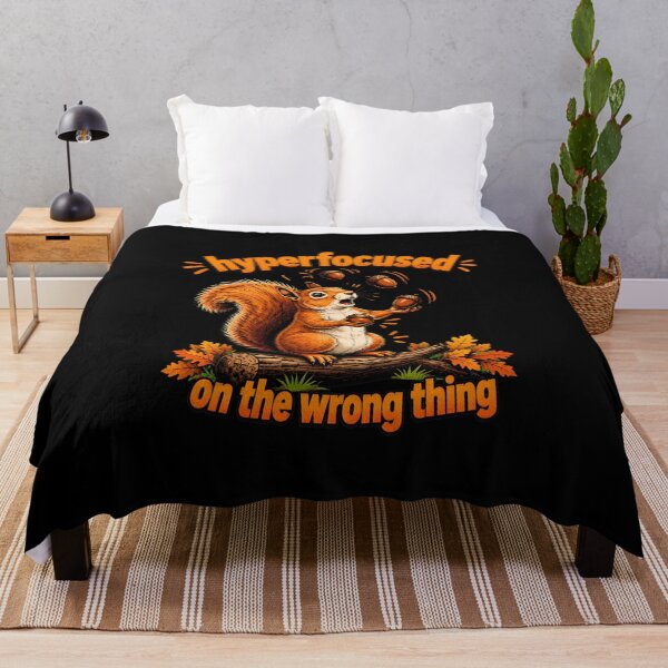Item preview, Hyperfocused On The Wrong Thing Funny Squirrel ADHD Humor designed and sold by SketchDrSketch.