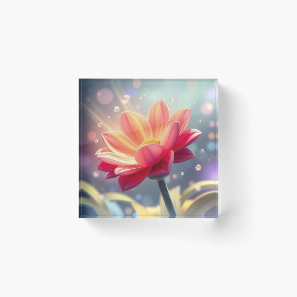 Artikelvorschau, Radiant Sunset Blossom with Dew Drops - Magical Floral Art entworfen und verkauft von Marip1974.