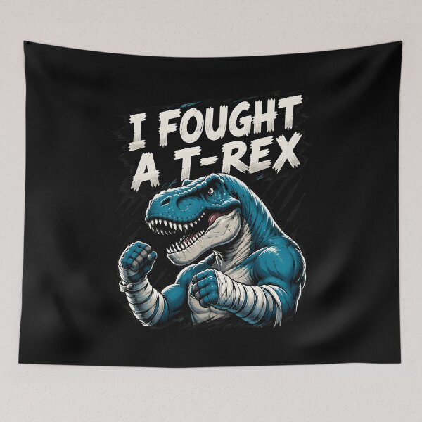 Item preview, i fought a t-rex dinosaur funny designed and sold by SketchDrSketch.