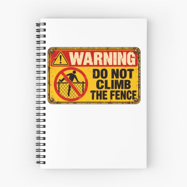 Item preview, Warning Do Not Climb The Fence Safety Rules Property Owners designed and sold by NightGlyph.