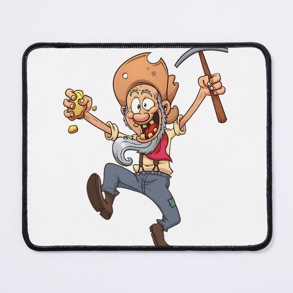 Item preview, Cartoon Gold Miner Prospector Illustration with Classic Mining Tools designed and sold by cvbbb.