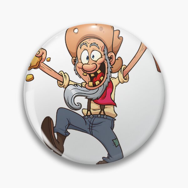 Item preview, Cartoon Gold Miner Prospector Illustration with Classic Mining Tools designed and sold by cvbbb.