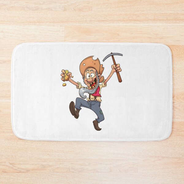Item preview, Cartoon Gold Miner Prospector Illustration with Classic Mining Tools designed and sold by cvbbb.