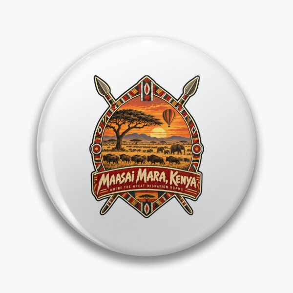 Item preview, Maasai Mara, Kenya Where The Great Migration Roams African Safari Wildlife Explorer Travel Souvenir designed and sold by HumansStuck12.