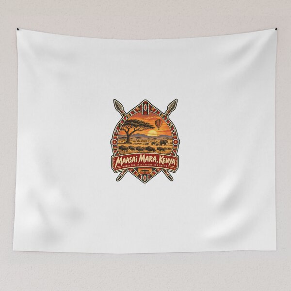 Item preview, Maasai Mara, Kenya Where The Great Migration Roams African Safari Wildlife Explorer Travel Souvenir designed and sold by HumansStuck12.