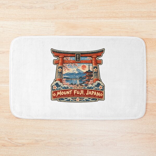 Item preview, Mount Fuji Japan Sacred Peak Above The Blossoms Japanese Travel Asia Tourism Landmark designed and sold by SkeletonsDanger.