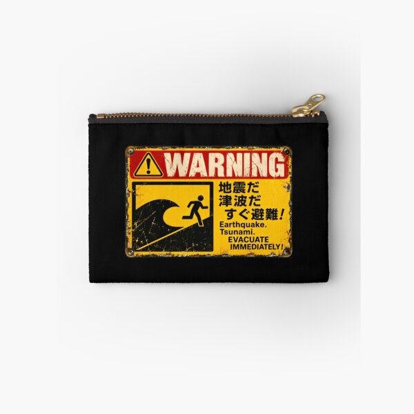 Item preview, Warning Earthquake Tsunami Evacuate Immediately Japan Emergency Disaster Safety designed and sold by NightGlyph.