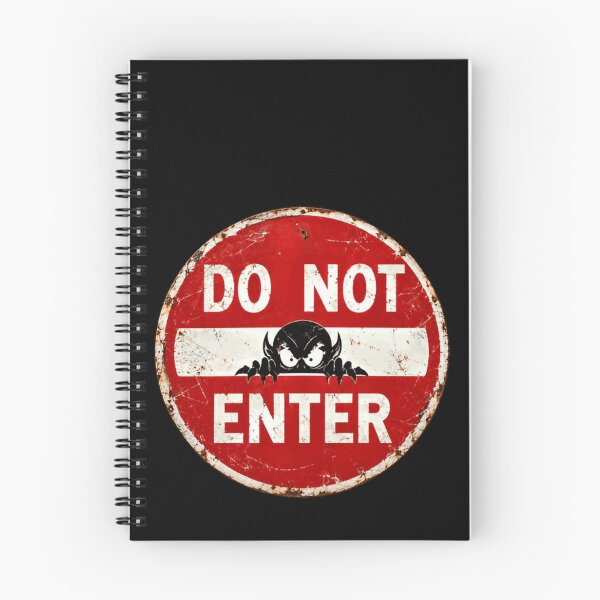Item preview, Do Not Enter Spooky Monster Halloween Vintage Warning Sign designed and sold by NightGlyph.