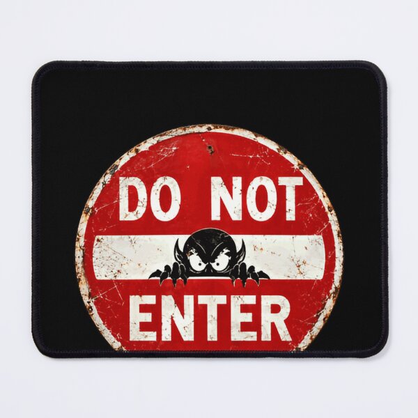 Item preview, Do Not Enter Spooky Monster Halloween Vintage Warning Sign designed and sold by NightGlyph.