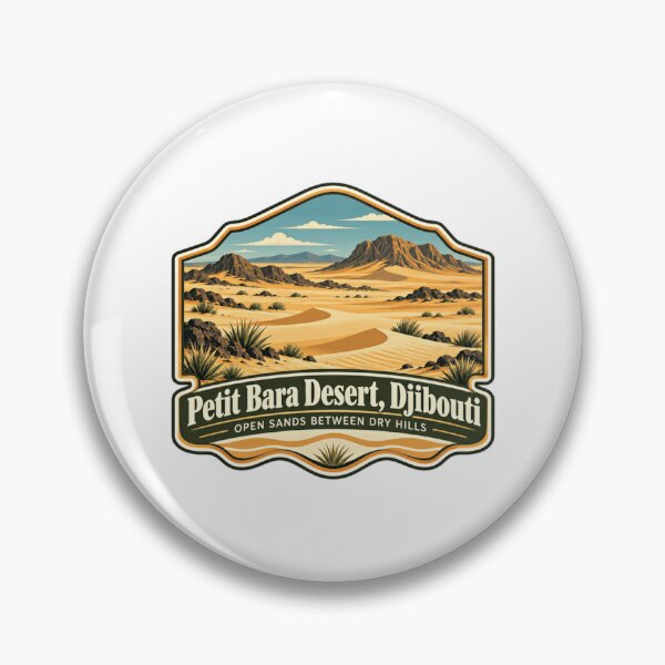Item preview, Petit Bara Desert, Djibouti Open Sands Between Dry Hills Travel Explorer Souvenir designed and sold by HumansStuck12.
