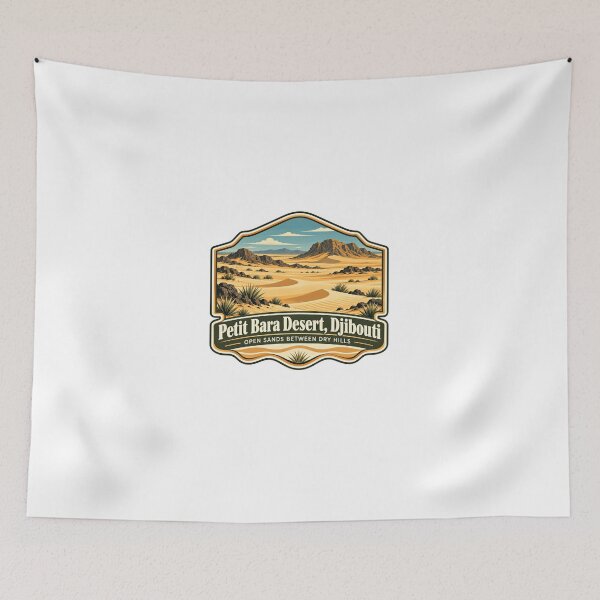 Item preview, Petit Bara Desert, Djibouti Open Sands Between Dry Hills Travel Explorer Souvenir designed and sold by HumansStuck12.