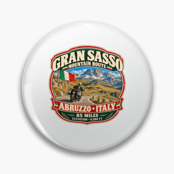 Artikelvorschau, Gran-Sasso-Gebirgsroute, Abruzzen, Italien, 137 km, 2130 m Höhenunterschied, Motorradreise-Abenteuer entworfen und verkauft von RetroMini2026.