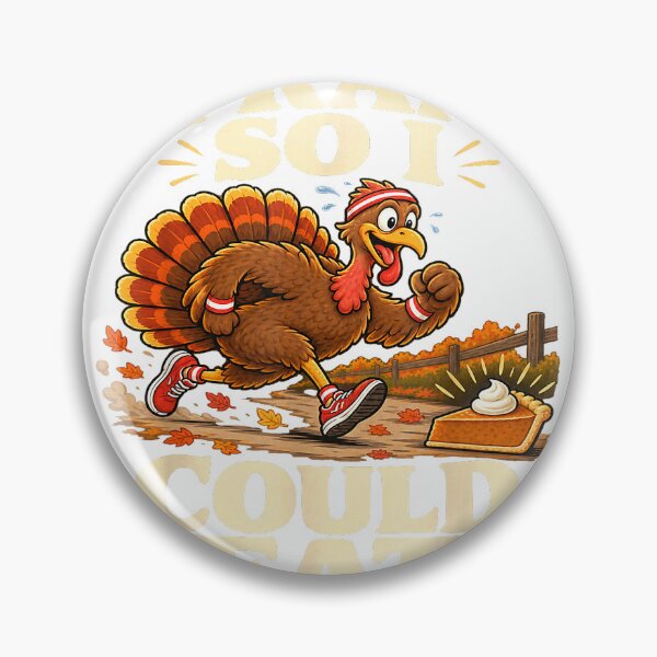 Item preview, I Ran So I Could Eat Thanksgiving Trot Turkey Running T-Shirt designed and sold by darknessman666.