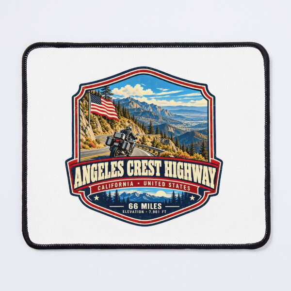 Item preview, Angeles Crest Highway California United States Motorcycle Rider designed and sold by Simsimah26Parks.