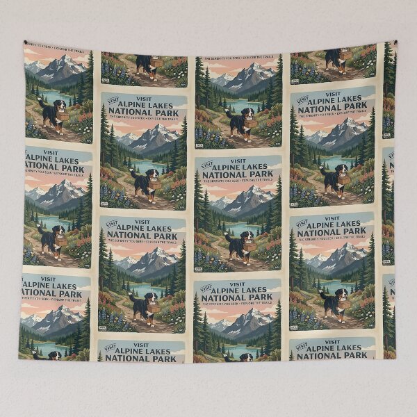 Item preview, Bernese Mountain Dog Picnic designed and sold by PictoVibe.