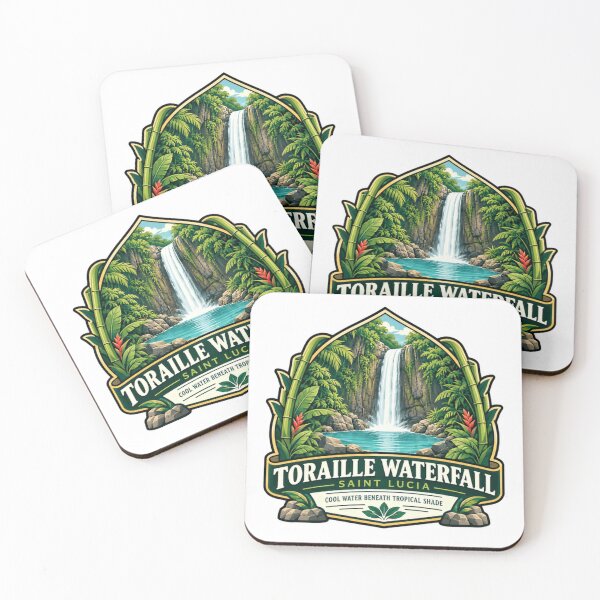 Artikelvorschau, Toraille-Wasserfall, St. Lucia – Kühles Wasser im tropischen Schatten – Karibik-Reisesouvenir entworfen und verkauft von NeedForParks.