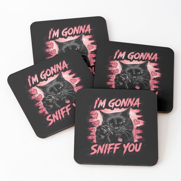 Item preview, i'm gonna sniff you funny black cat meme designed and sold by SketchDrSketch.