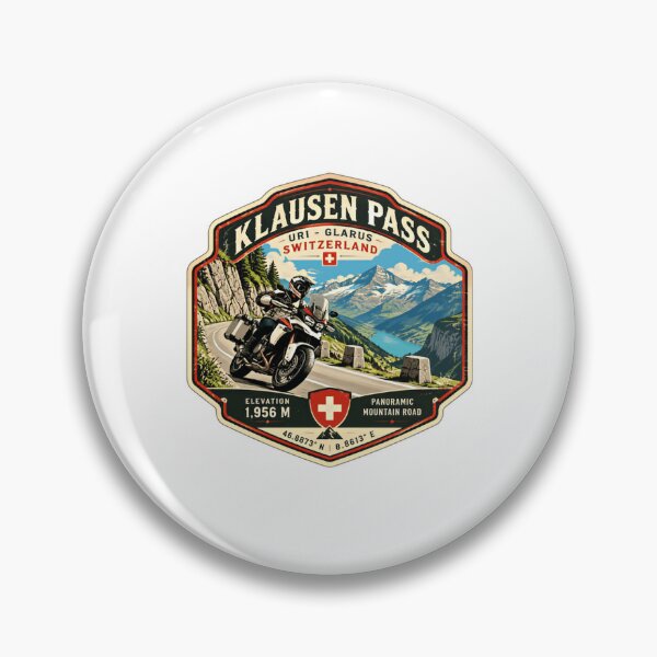 Artikelvorschau, Klausenpass Uri Glarus Schweiz Motorrad Bergstraße entworfen und verkauft von RetroMini2026.