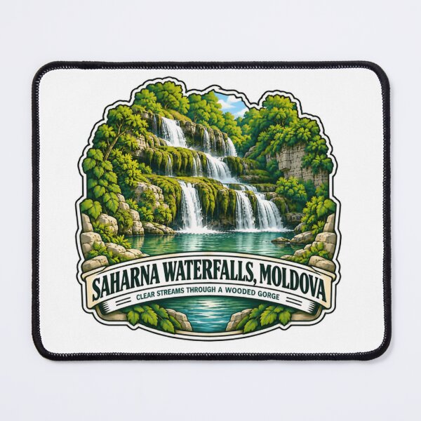 Item preview, Saharna Waterfalls, Moldova Travel Destination Nature Hiker designed and sold by HumansStuck12.