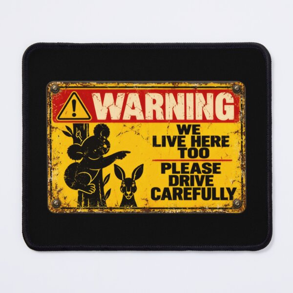 Item preview, Warning We Live Here Too Please Drive Carefully Wildlife Safety Driver designed and sold by NightGlyph.