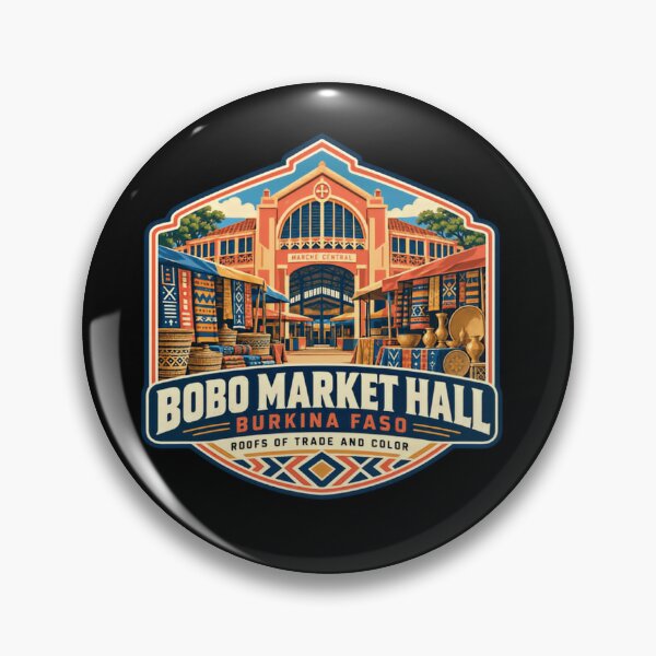 Item preview, Bobo Market Hall Burkina Faso Marche Central African Travel Souvenir designed and sold by JonesFlora2025.
