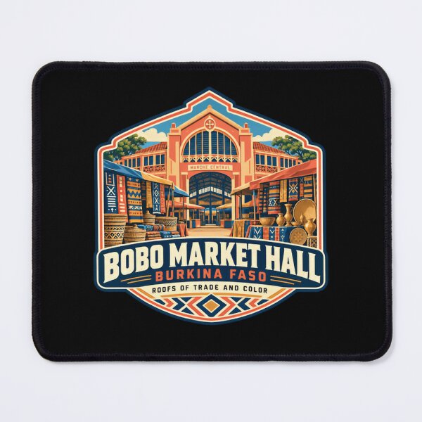 Item preview, Bobo Market Hall Burkina Faso Marche Central African Travel Souvenir designed and sold by JonesFlora2025.