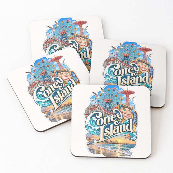 Item preview, Coney Island New York Wonder Wheel Cyclone Boardwalk and Atlantic Ocean designed and sold by Places On Earth.
