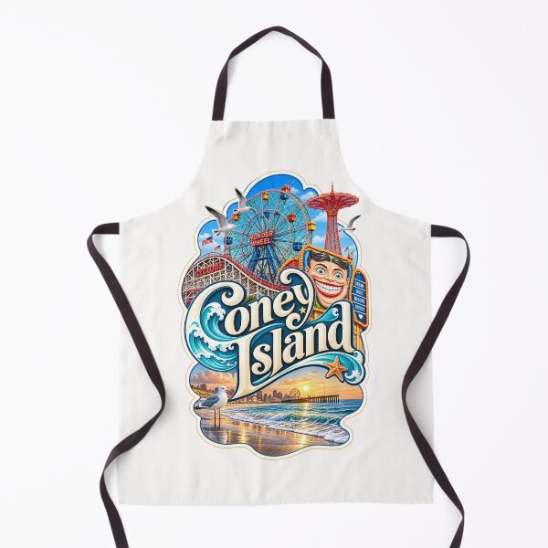 Item preview, Coney Island New York Wonder Wheel Cyclone Boardwalk and Atlantic Ocean designed and sold by Places On Earth.