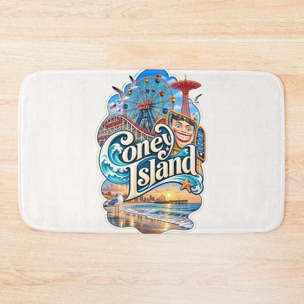 Item preview, Coney Island New York Wonder Wheel Cyclone Boardwalk and Atlantic Ocean designed and sold by Places On Earth.