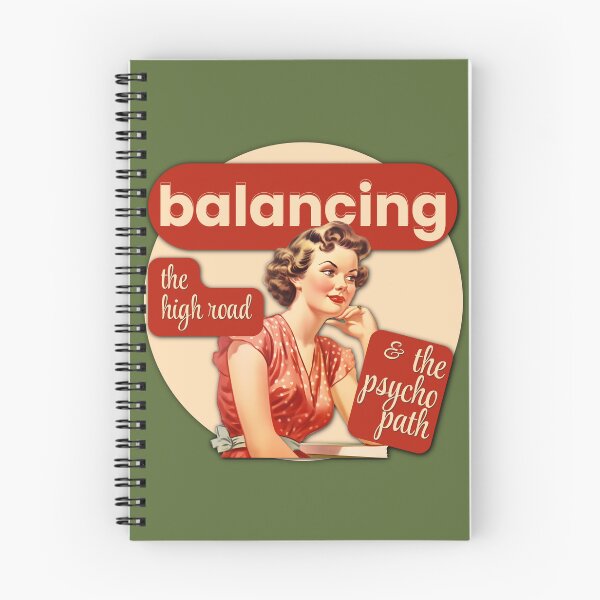 Item preview, Balancing The High Road And The Psycho Path Retro Humor designed and sold by pulse_retail.