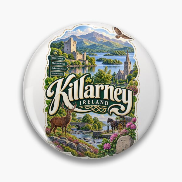 Item preview, Killarney Ireland Ross Castle Lakes and Kerry National Park designed and sold by Places On Earth.